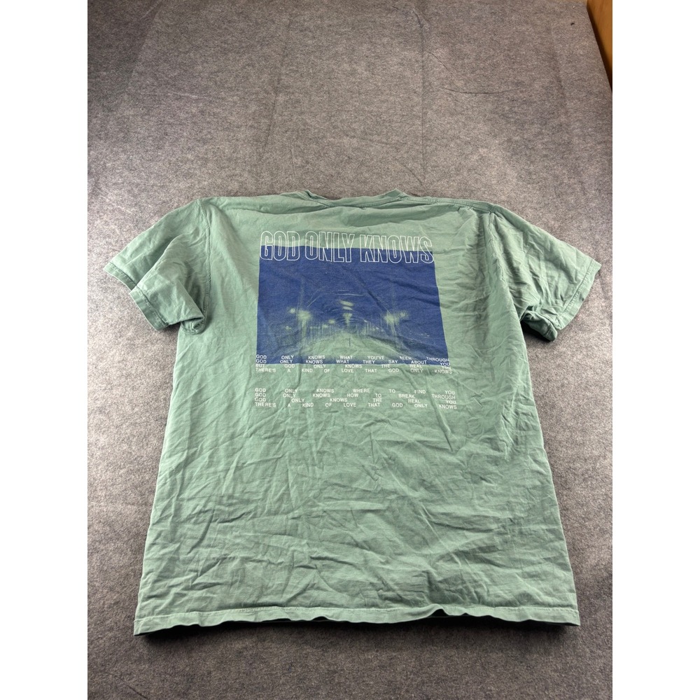 For King & Country God Only Knows Sage Green Graphic T-Shirt XL ComfortWash
